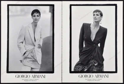 Giorgio Armani 1993 Print Ad - Fabienne Terwinghe, Peter Lindbergh