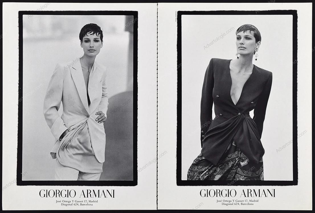 Giorgio Armani 1993 Print Ad - Fabienne Terwinghe, Peter Lindbergh