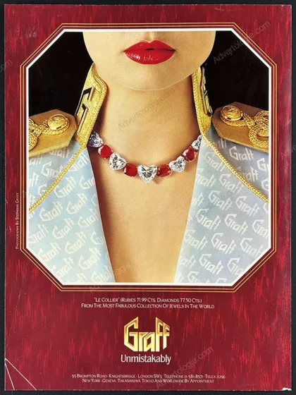 Graff Jewelry 1989 Print Ad - "Le Collier"
