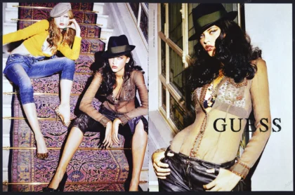 Guess 2004 Print Ad - Thais Oliveira, Ellen von Unwerth