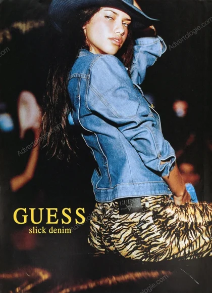 Guess 2000 3-Page Print Ad - Adriana Lima, Ellen Von Unwerth