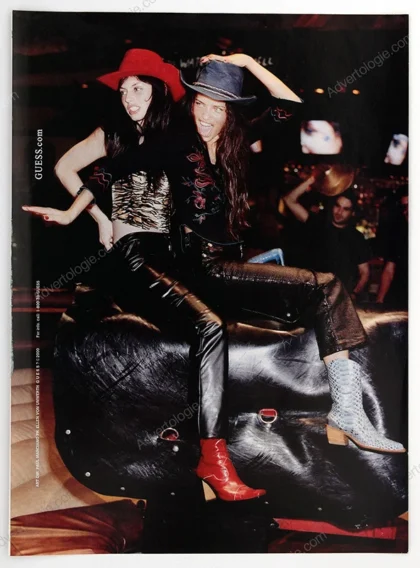 Guess 2000 3-Page Print Ad - Adriana Lima, Ellen Von Unwerth