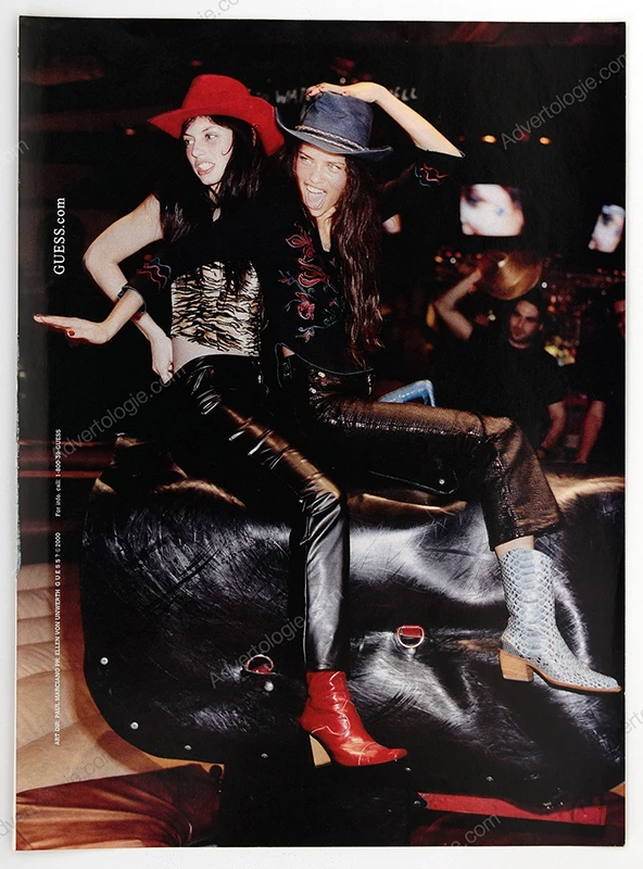 Guess 2000 3-Page Print Ad - Adriana Lima, Ellen Von Unwerth
