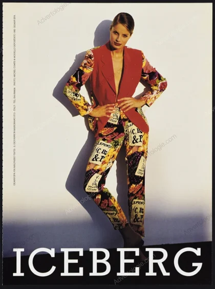 Iceberg 1993 Print Ad - Anja Kneller, Michel Comte