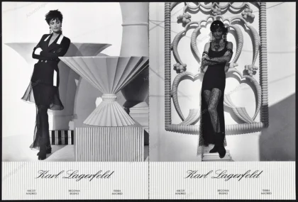 Karl Lagerfeld 1993 Print Ad - Helena Christensen