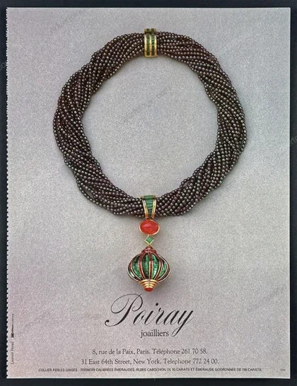 Poiray Jewelry 1984 Print Ad