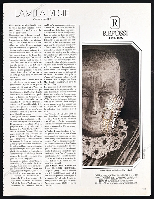 Repossi Jewelry 1989 2-Page Print Ad page 1