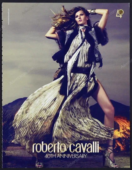 Roberto Cavalli 2010 Print Ad - Gisele Bundchen, Mert & Marcus