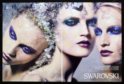 Swarovski Jewelry 2006 4-Page Print Ad - Guinevere Van Seenus