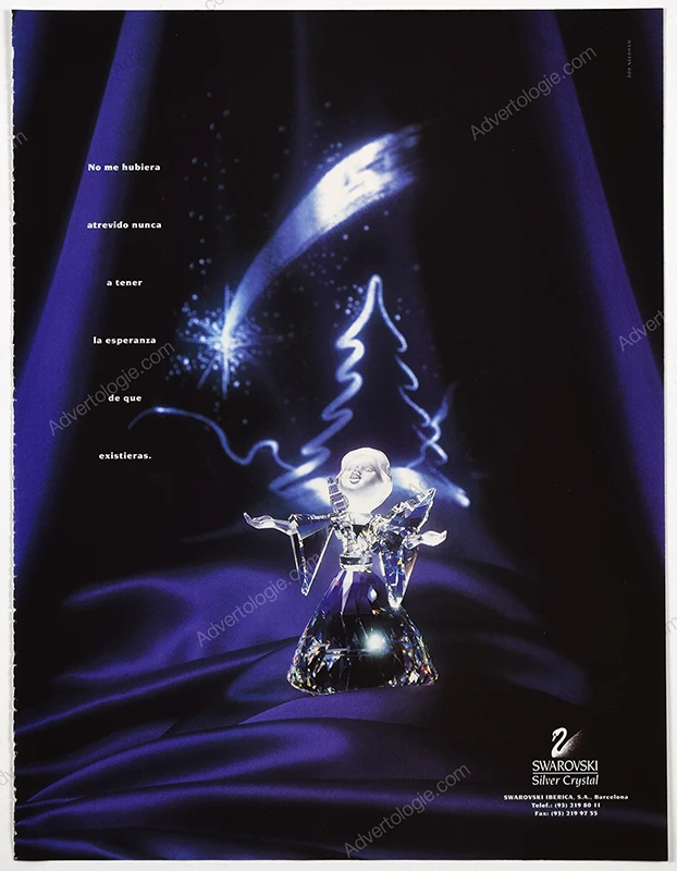 Swarovski Silver Crystal Jewelry 1995 Print Ad