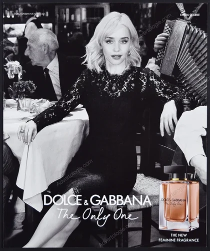 Dolce & Gabbana The Only One Perfume 2018 Print Ad - Emilia Clarke