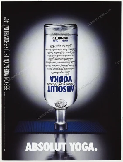 Absolut Vodka 2004 Print Ad - "Absolut Yoga"