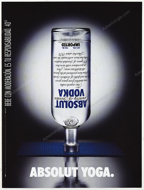 Absolut Vodka 2004 Print Ad - "Absolut Yoga"