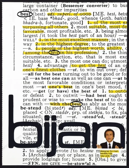 Bijan 1986 Print Ad
