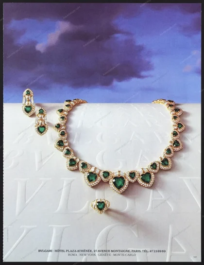 Bulgari Jewelry 1986 Print Ad