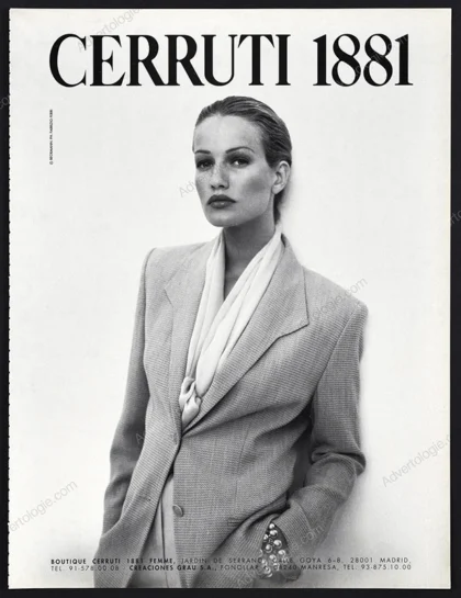 Cerruti Jeans 1993 Print Ad - Karen Mulder, Herb Ritts