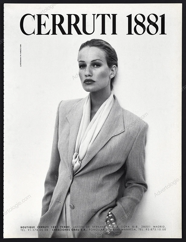 Cerruti Jeans 1993 Print Ad - Karen Mulder, Herb Ritts