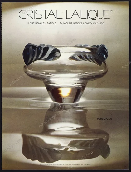 Cristal Lalique 1984 Print Ad - Persepolis