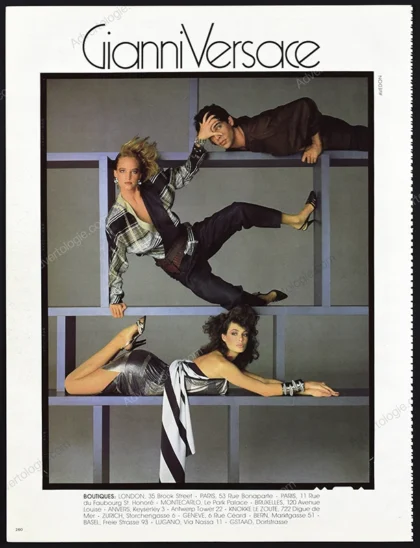 Gianni Versace 1984 Print Ad - Bonnie Berman, Kelly LeBrock, Richard Avedon