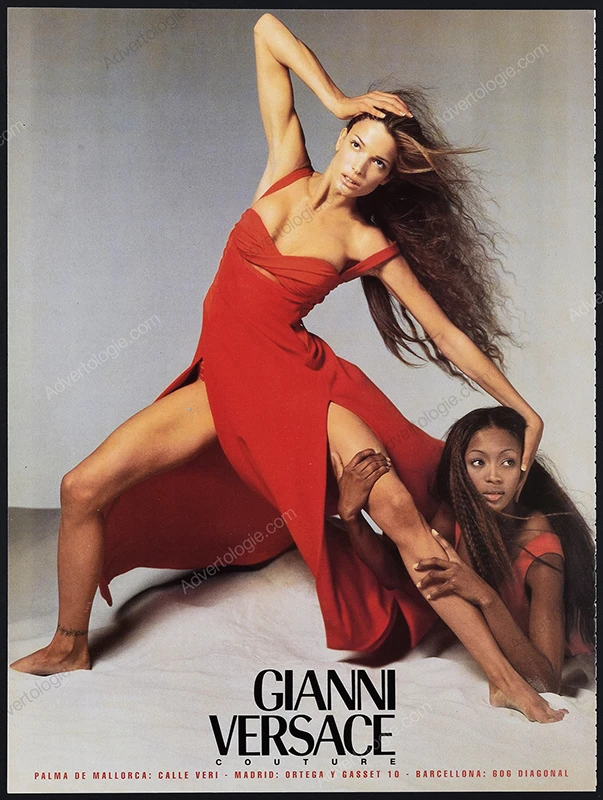 Gianni Versace 1993 Print Ad - Stephanie Seymour, Naomi Campbell, Richard Avedon