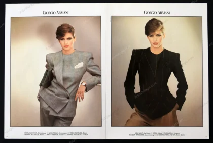 Giorgio Armani 1980 4-Page Advertorial - Gia Carangi, Aldo Fallai