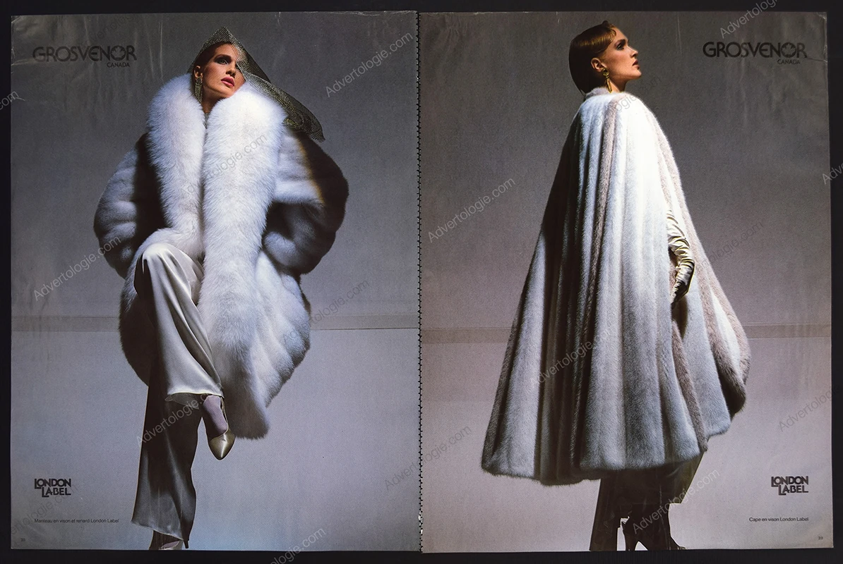 Grosvenor Canada Furs FW 1985-1986 28-Page Advertorial - Cindy Crawford