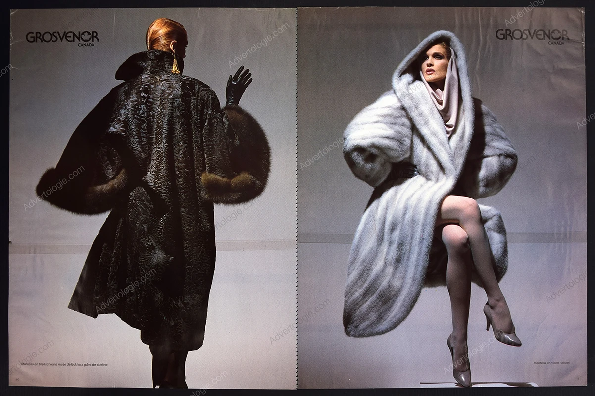 Grosvenor Canada Furs FW 1985-1986 28-Page Advertorial - Cindy Crawford