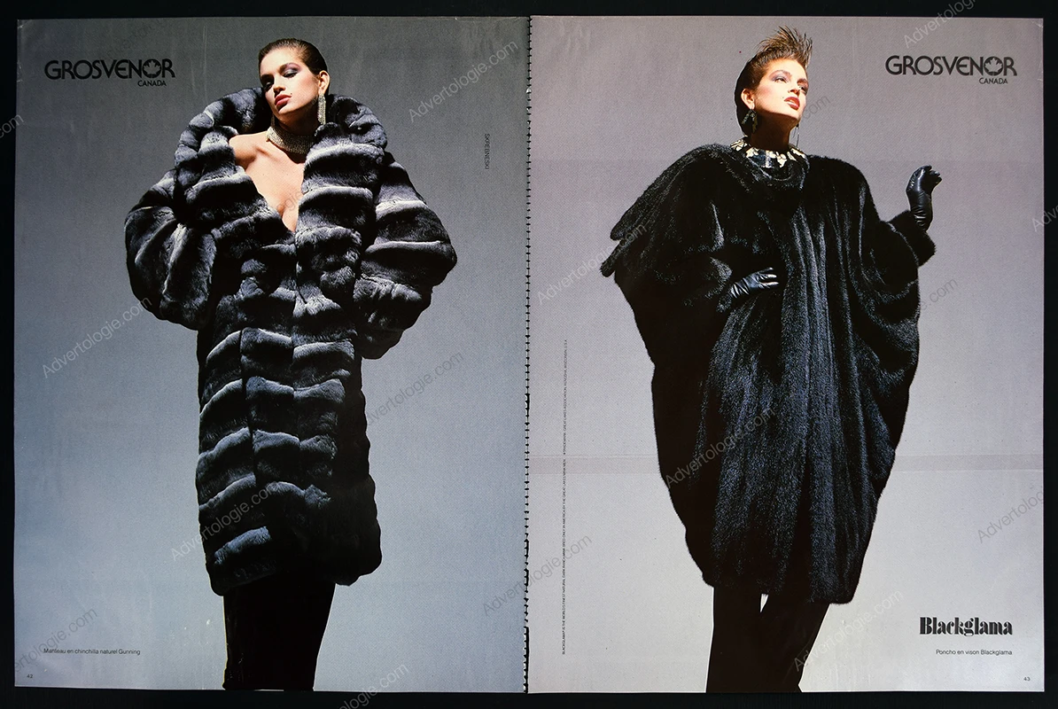 Grosvenor Canada Furs FW 1985-1986 28-Page Advertorial - Cindy Crawford