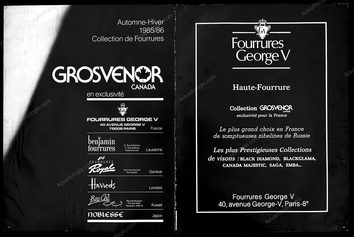 Grosvenor Canada Furs FW 1985-1986 28-Page Advertorial - Cindy Crawford - Image 14