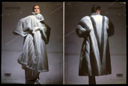 Grosvenor Canada Furs FW 1985-1986 28-Page Advertorial - Cindy Crawford