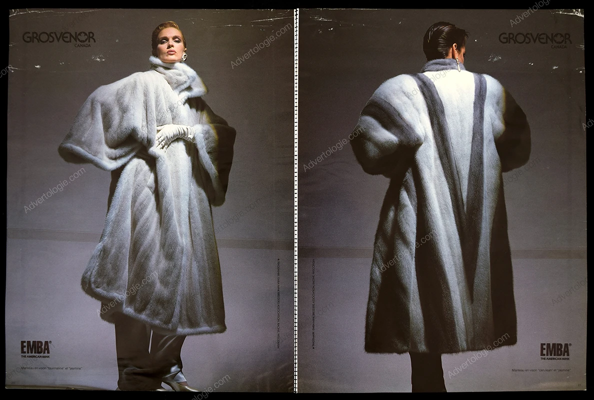 Grosvenor Canada Furs FW 1985-1986 28-Page Advertorial - Cindy Crawford