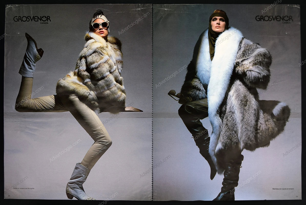 Grosvenor Canada Furs FW 1985-1986 28-Page Advertorial - Cindy Crawford