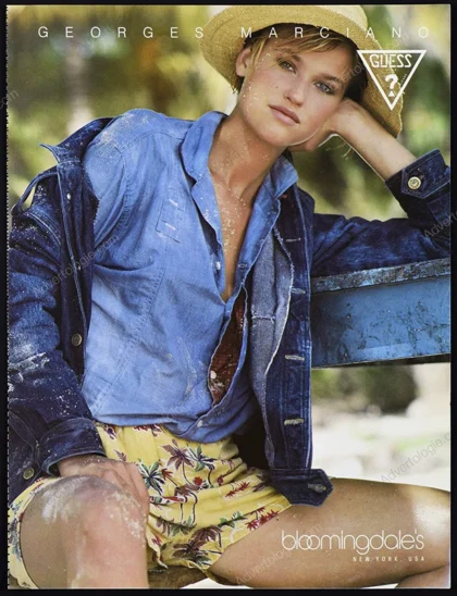 Guess 1984 Print Ad - Michelle Eabry, Wayne Maser
