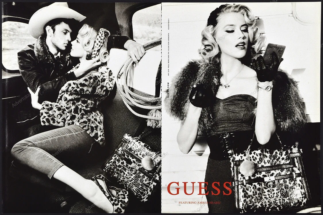 Guess 2011 Print Ad - Amber Heard, Ellen von Unwerth