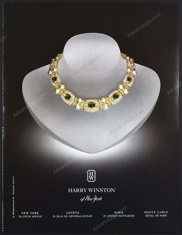 Harry Winston Jewelry 1985 Print Ad