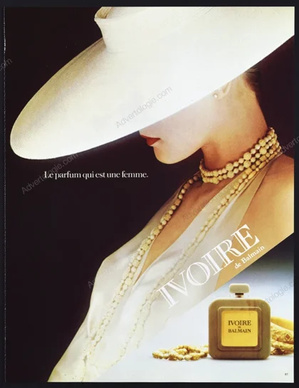 Ivoire de Balmain Perfume 1986 Print Ad
