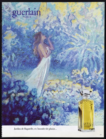 Jardins de Bagatelle Guerlain Perfume 1984 Print Ad