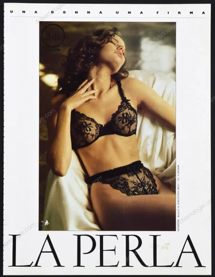 La Perla Lingerie 1989 Print Ad - Barbara Borghesi