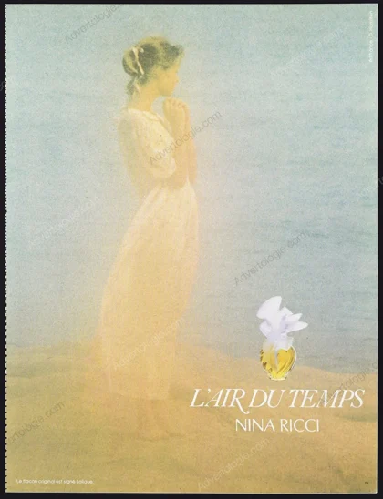 L'Air Du Temps Nina Ricci Perfume 1984 Print Ad