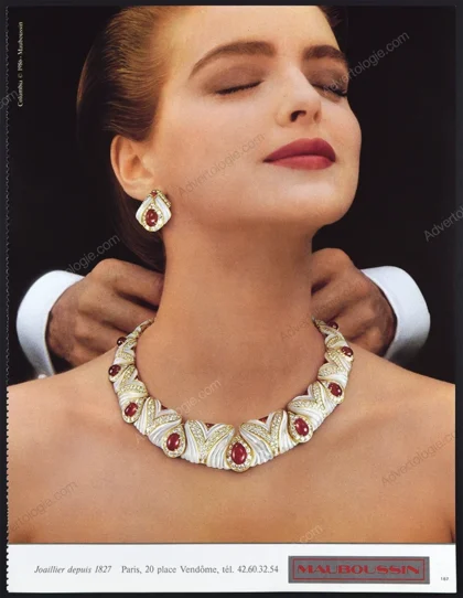 Mauboussin Jewelry 1986 Print Ad