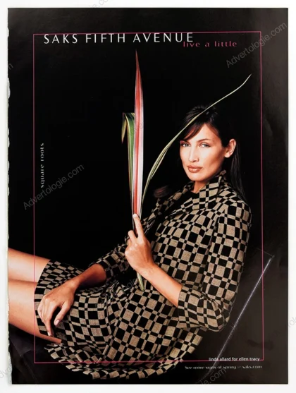Saks Fifth Avenue 2001 12-Page Magazine Insert Ad - Nieves Álvarez