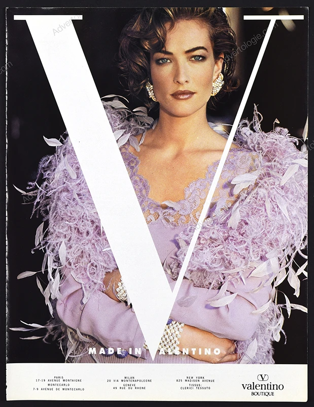 Valentino 1990 Print Ad - Tatjana Patitz