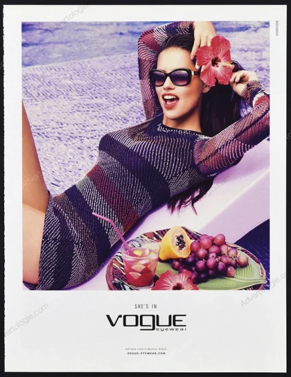 Vogue Eyewear 2015 Print Ad - Adriana Lima, Ellen von Unwerth