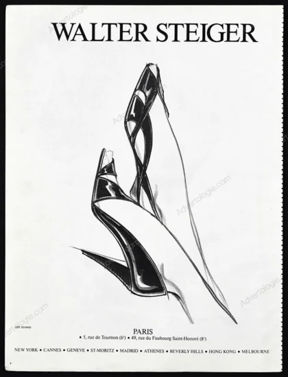 Walter Steiger Shoes 1984 Print Ad - Urs Schmid