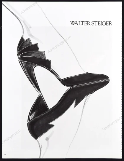 Walter Steiger Shoes 1986 Print Ad - Urs Schmid