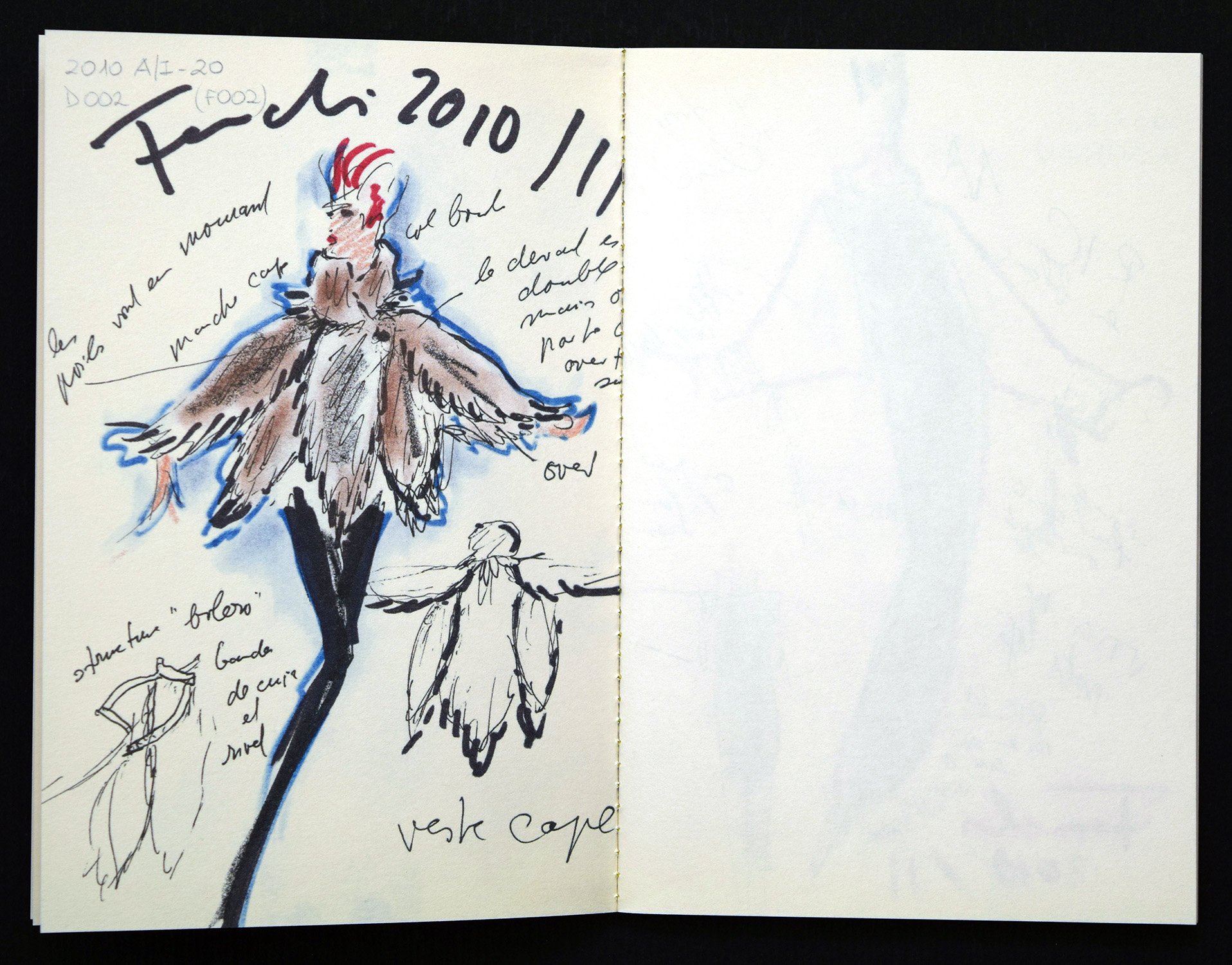 Karl Lagerfeld Fur Sketchbook