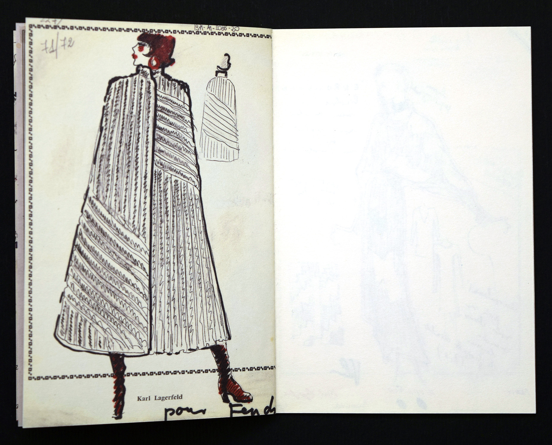 Fendi Karl Lagerfeld Fur Sketchbook
