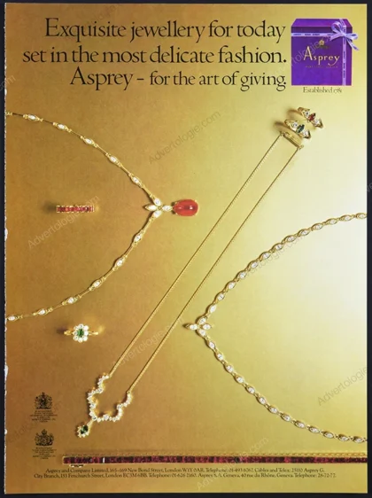 Asprey Jewelry 1981 Print Ad
