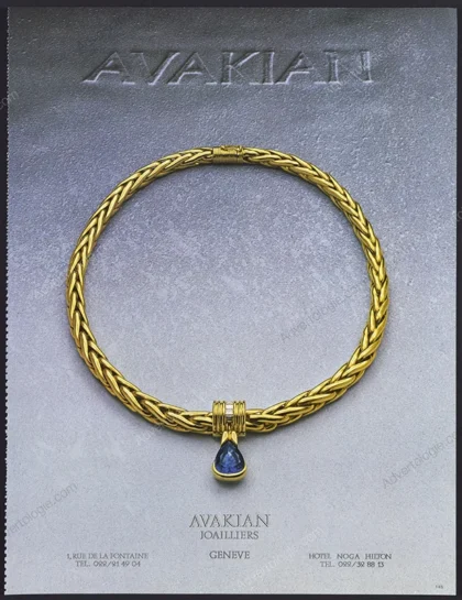 Avakian Jewelry 1987 Print Ad