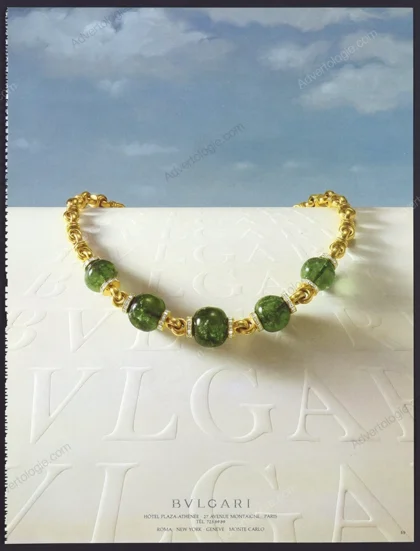 Bulgari Jewelry 1985 Print Ad